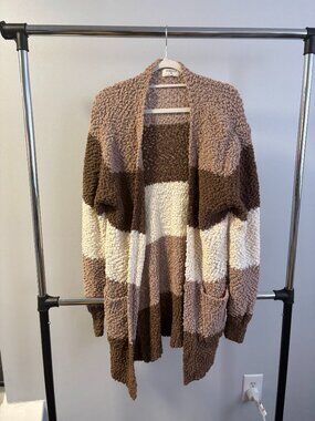 LIKE NEW*** SUPER COMFY COZY ZENANA OVERSIZED CARDIGAN Colorblock